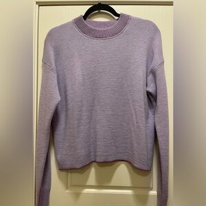 Lululemon Reversible Double-Knit Crew Neck Sweater (lavender/magenta),Size Small
